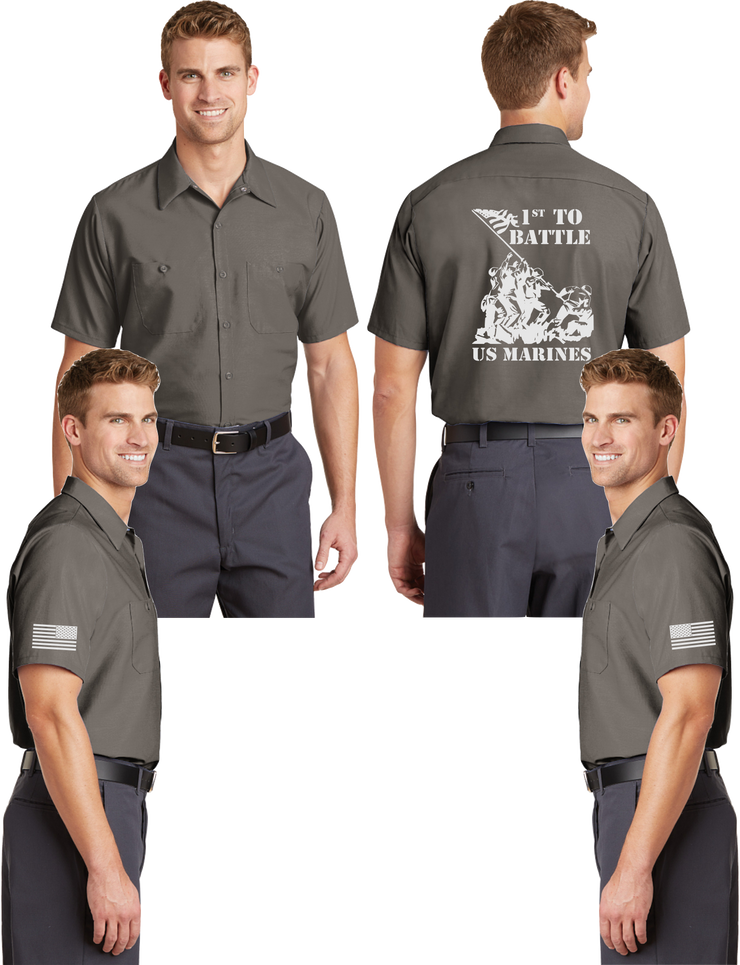 USMC 1st to Battle Reflective Mechanic Shirt