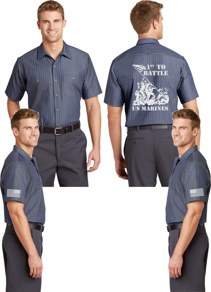 USMC 1st to Battle Reflective Mechanic Shirt