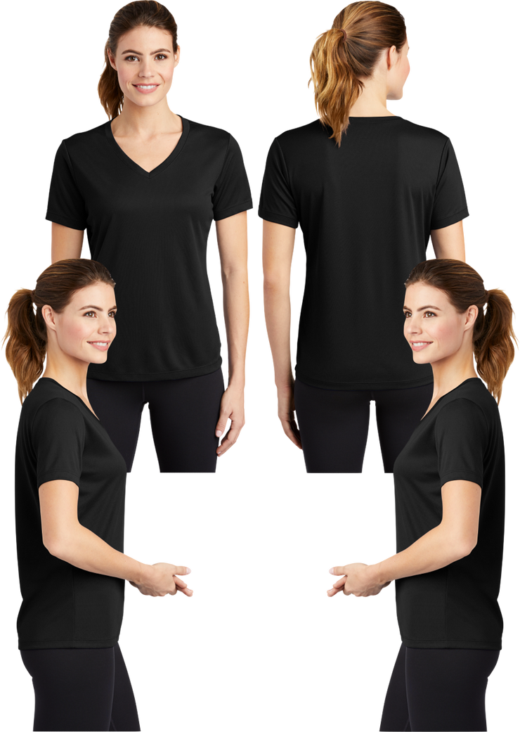 LST_340 Women's Mesh Dry Fit V-neck Tee